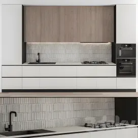 Kitchen modern white wood